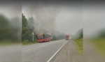 На трассе-Пермь-Березники сгорел автобус