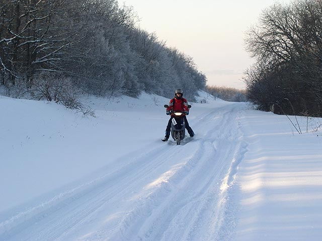 Зима мото девушка